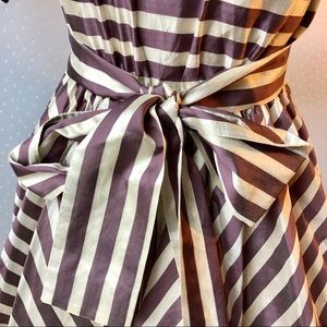 Striped Silk Shirt Dress 1980s
